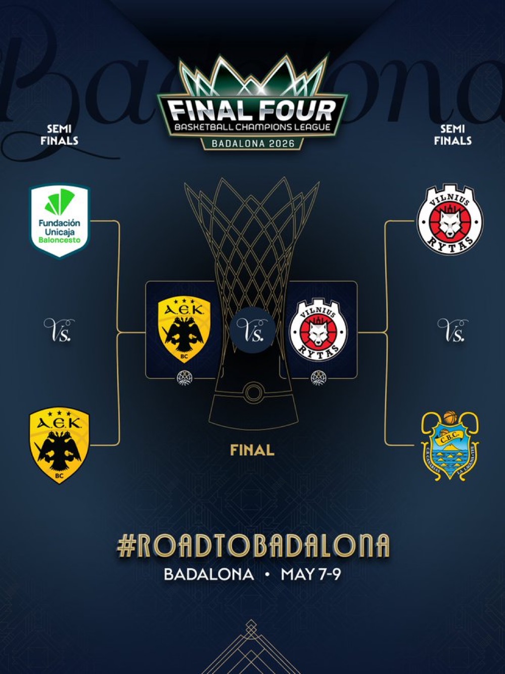 Rytas ve AEK finale yükseldi